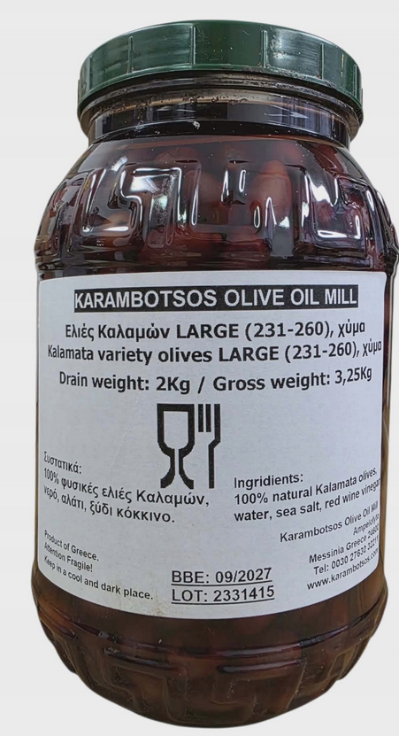 Oliwki z Grecji Country Kalamata 2kg po odsączeniu greckie